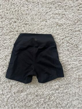 High-Waist Black Women’s Active Shorts